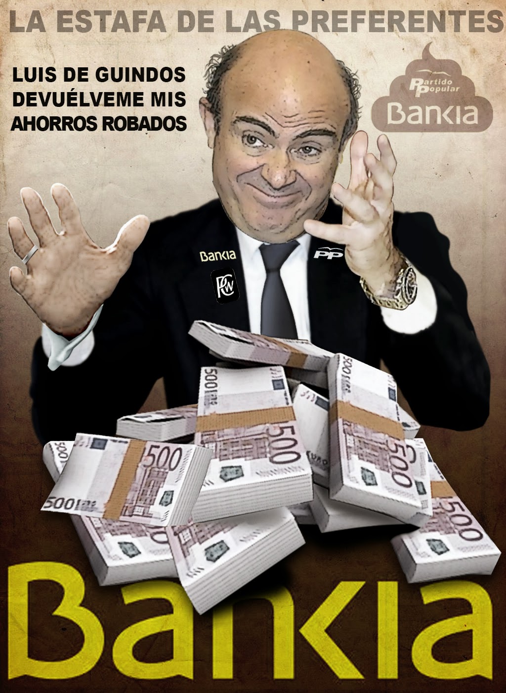 Luis De Guindos, es apercibido por el Parlamento Europeo por no devolver el dinero estafado por las preferentes a los clientes de Bankia nacionalizada