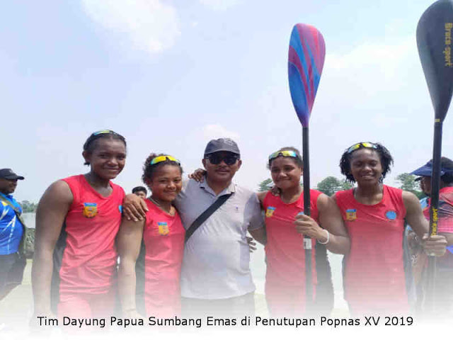 Tim Dayung Papua Sumbang Emas di Penutupan Popnas XV 2019 Tim Dayung Papua Sumbang Emas di Penutupan Popnas XV 2019