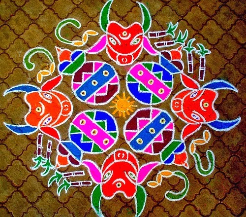 PONGAL KOLAM DESIGNS | SIMPLE PONGAL KOLAM - happy-birthday-wishes