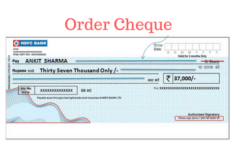ORDER CHEQUE