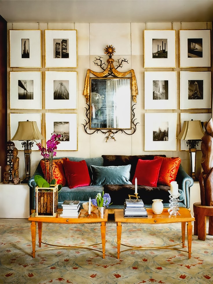 Clic Inspirational Interiors A Pop Of Tangerine And Red Here S Some Inspirational Interiors Black White Gold And Pops Of Hot Tangerine Red