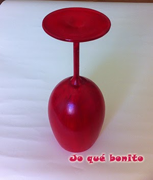 Portavelas con una copa