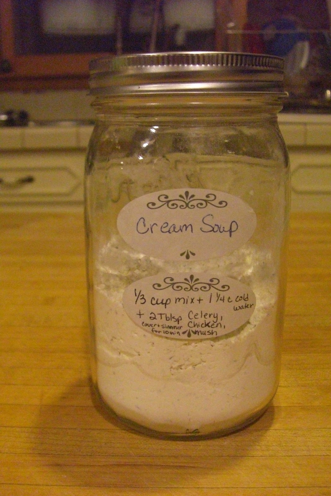 Meals in a Jar with Food Storage Cream Soup Base Mix