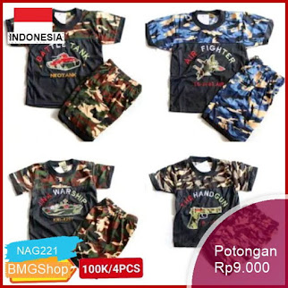 NAG221 Setelan Anak Laki Laki Army Bordir 0 9 Bmgshop