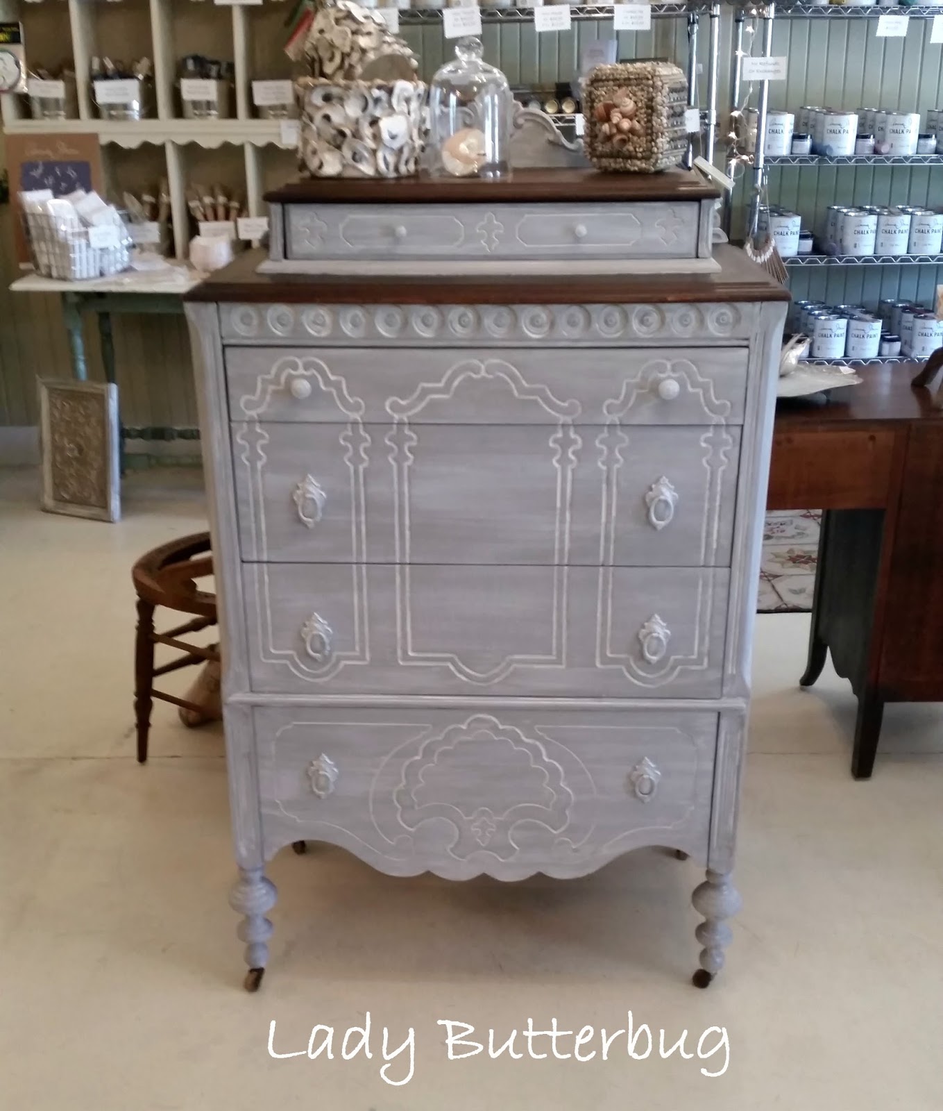  Chalk Paint® Dresser with Scumble Glaze Lady Butterbug