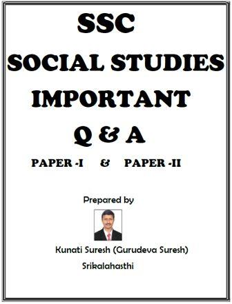Ssc Social Studies Important Questions And Answers With Bits Leading Website For Ap And Telangana Teachers Lesson Plans Students Projects Teaching Learning Materials