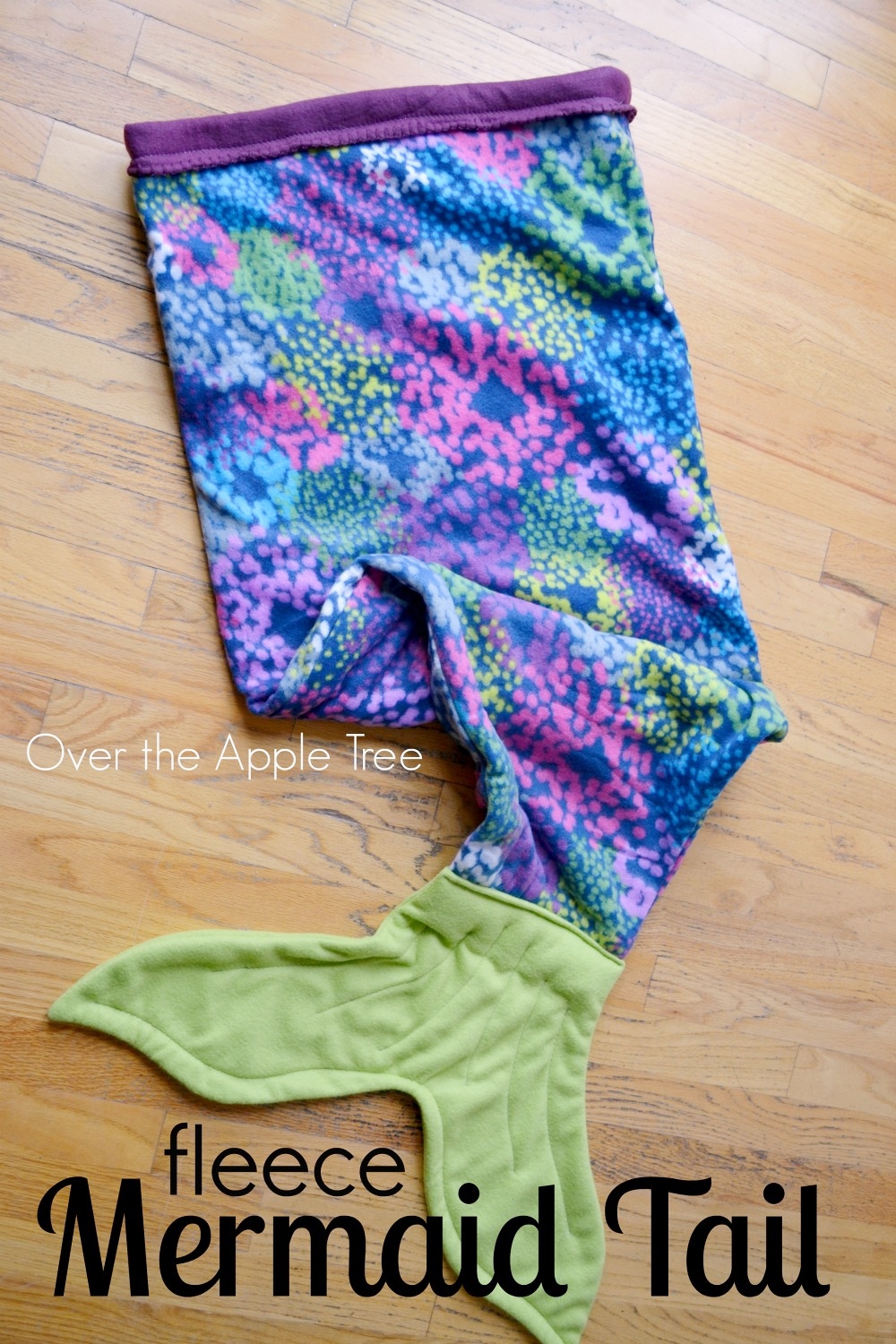 Over The Apple Tree Fleece Mermaid Tail Blanket