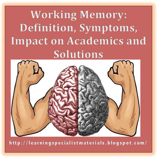 symptoms of working memory problems