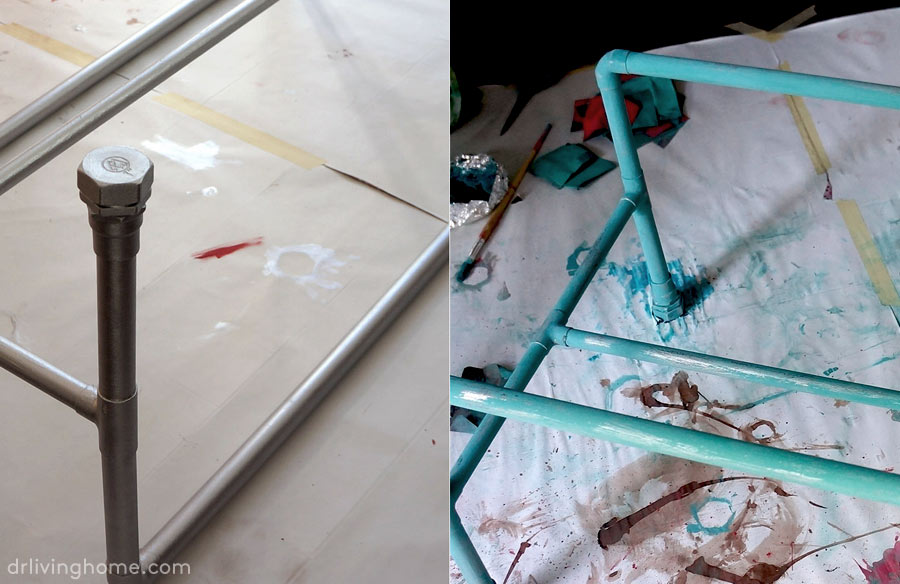 Diy copper coffee table