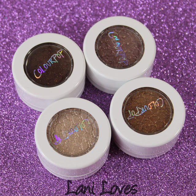 ColourPop Super Shock Shadow - I Heart This, On the Rocks, Mooning and Cricket Swatches & Review