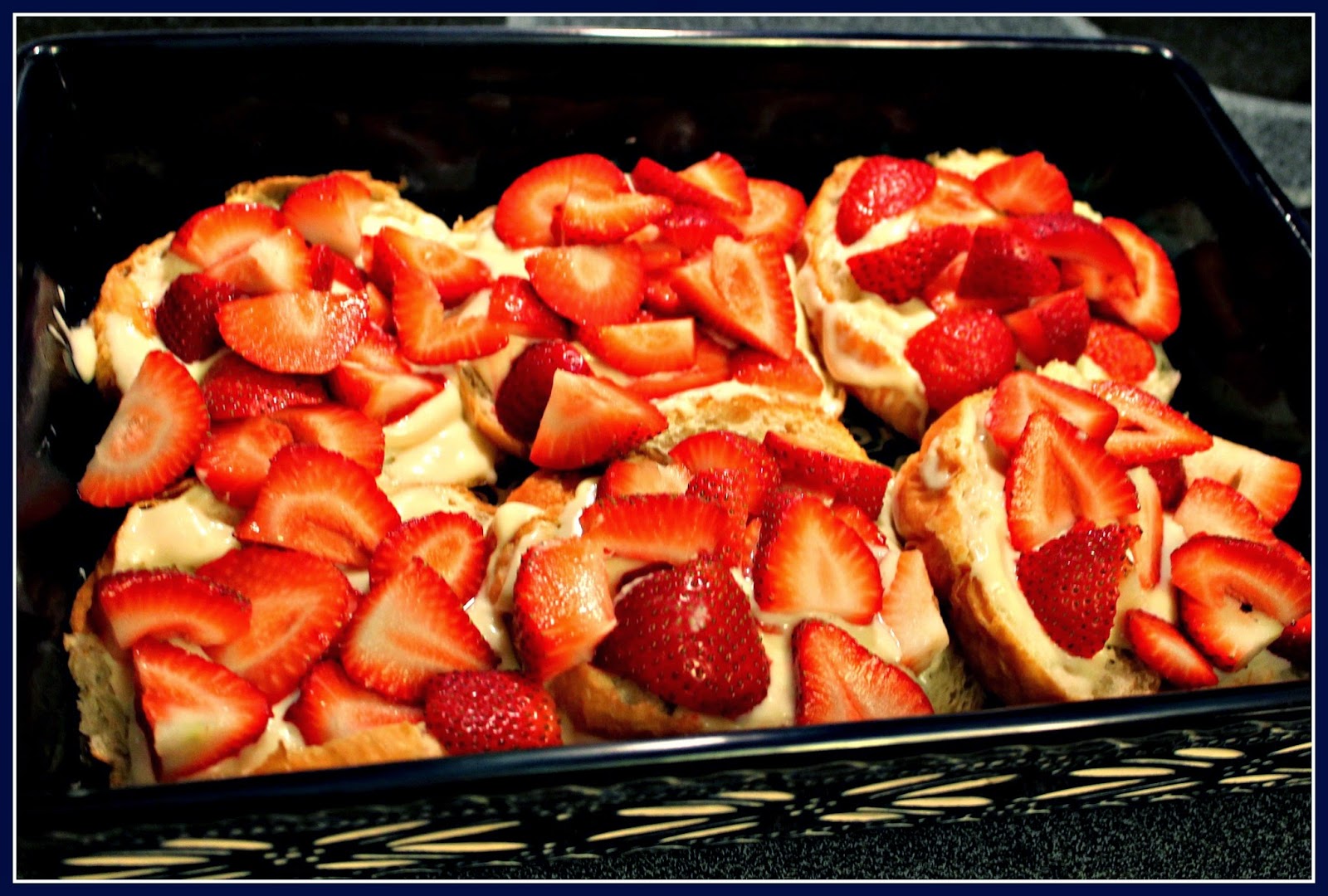 Sweet Tea and Cornbread Strawberry Croissant French Toast Bake!