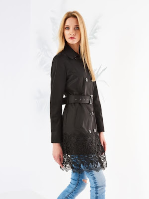 płaszcz trencz z koronką Mohito Mohito stylowy płaszcz z koronką trendy na jesień 2016 blog modowy lace trench coat