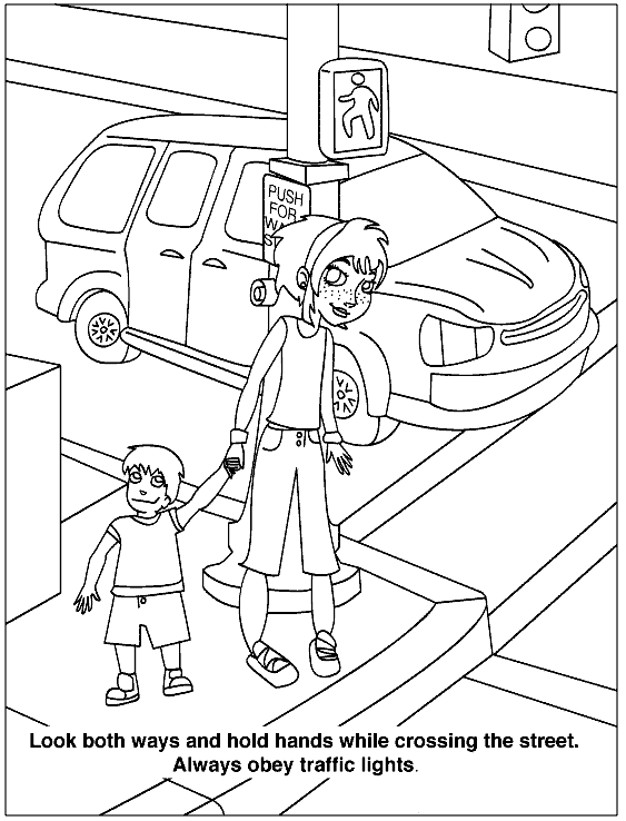 safety in the home coloring pages - photo #34