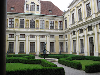 One of many courtyards on the grounds