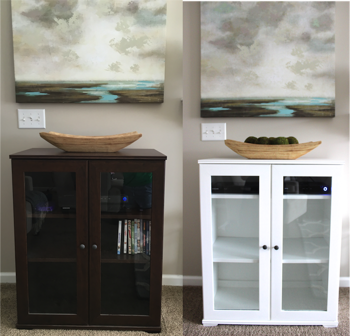 It S A Grandville Life Media Cabinet Makeover How To Paint Laminate