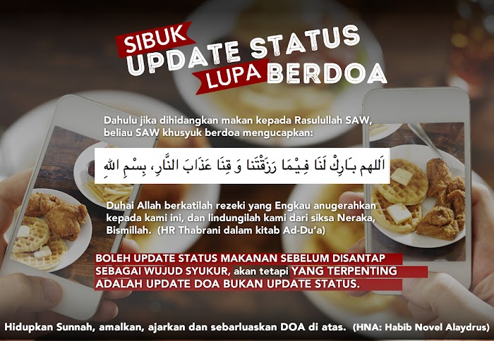 Asik Update Status Sampai Lupa Berdoa Sebelum Makan