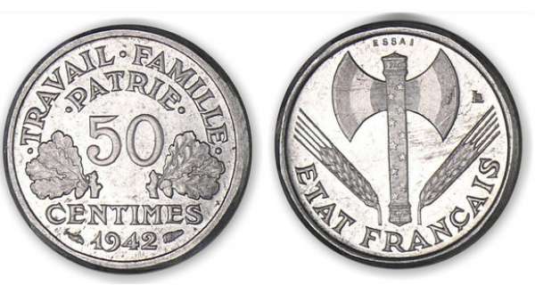 Нужны парижу деньги. Монета 10 с фашистской символикой. Гривны с Гитлером. Форинт 1940-1945. Франция 20 франков 1945.