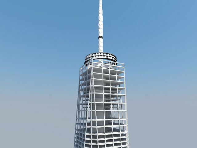 One World Trade Center by Skidmore, Owings & Merrill LLP (SOM) Structure rendering of One World Trade Center by Skidmore, Owings & Merrill LLP (SOM)