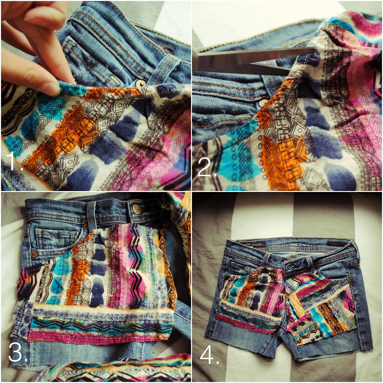lauren weeks: Pattern Fabric Shorts DIY