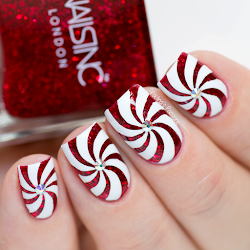 nails candy nail cane tutorial swirl holiday popsugar paulina passions easy stamping shape eye credit immediately wore knew glitter gorgeous