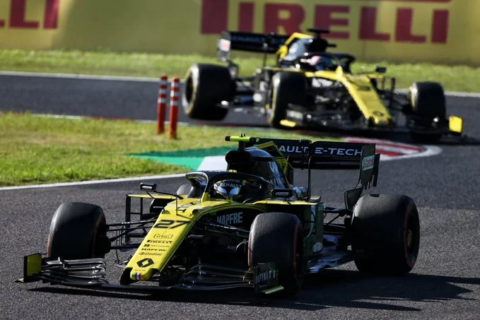 Le due Renault nel gran premio del Giappone 2019