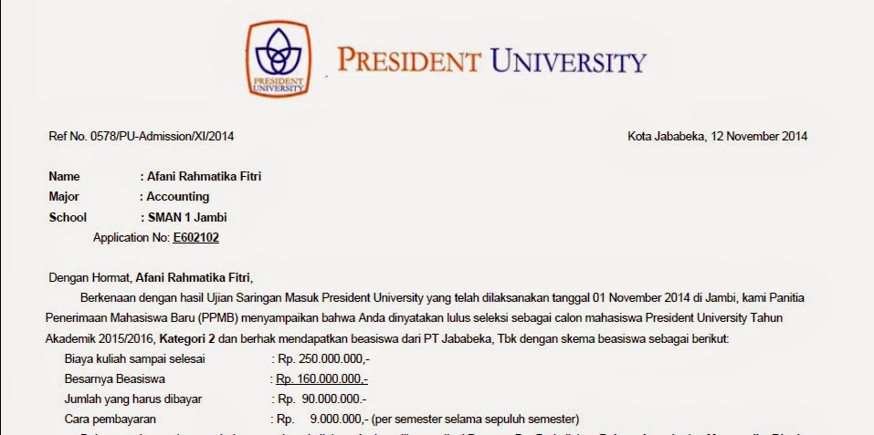 Contoh Soal Seleksi Beasiswa President University Barisan Contoh