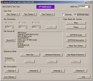 reset canon ip1900