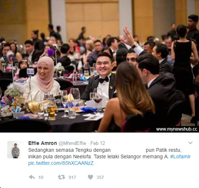 #TULAR ~ Gambar Neelofa Duduk Sebelah Raja Muda Selangor Jadi Viral