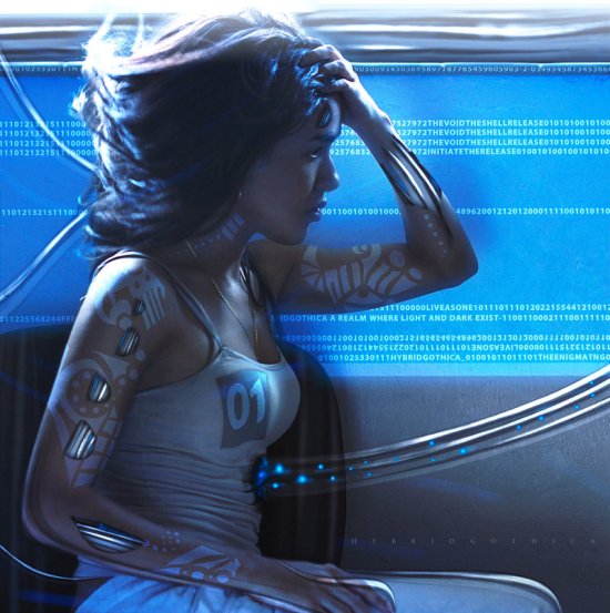 As foto-manipulações digitais de mulheres na ficção científica de Tansie Stephens Tansie Stephens hybridgothica deviantart artstation foto-manipulações photoshop mulheres ficção científica cyberpunk futurista autorretratos sombrio