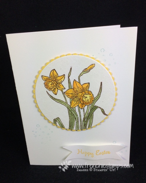 You're Inspiring with Brusho Brusho, You're Inspiring, Easter card, Stampin'Up!, Frenchie Stamps,