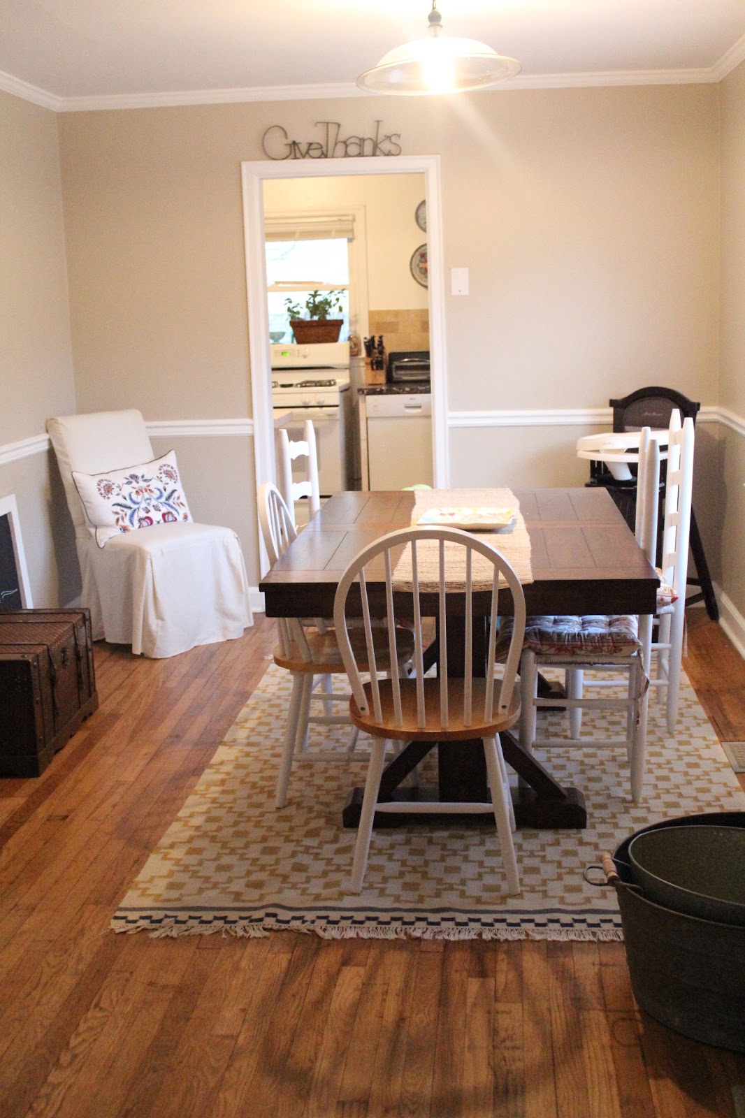 Ten June: Our Rental House: A Dining Room + Living Room Tour