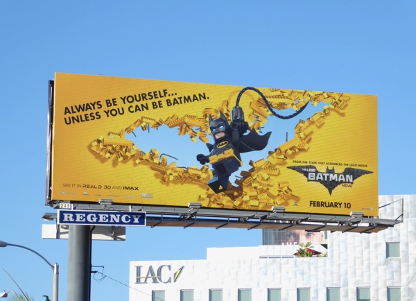 The Lego Batman movie billboard Lego Batman movie billboard