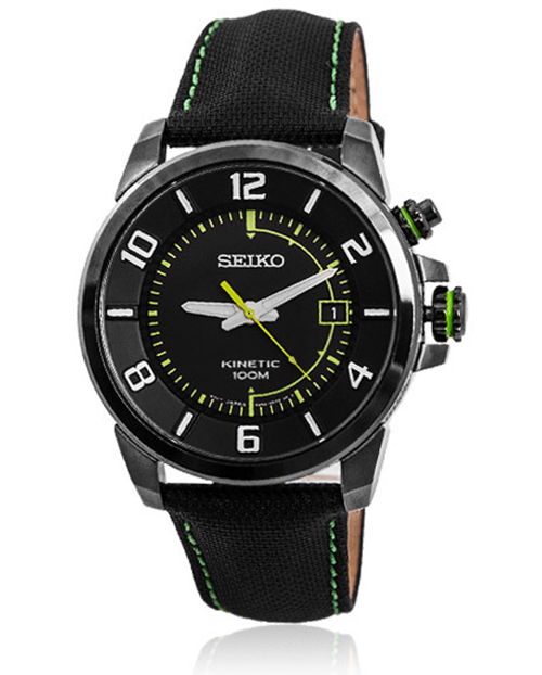 Seiko Men’s Fluoro Kinetic Watch - Green - Hook of the Day
