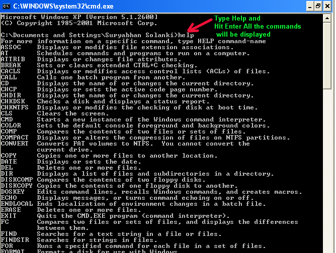 Bearsoft : How to Find All Commands Of CMD In Your Computer