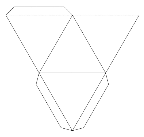 Pyramid box template.