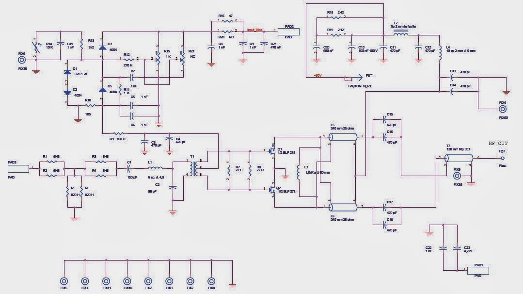 DK Tech PCB Audio Power AMPLIFIER SKEMA POWER AMP CLASS AB. CLASS H . OTL