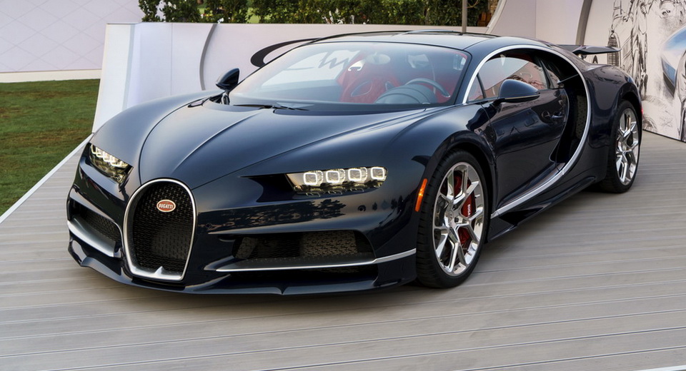 Bugatti Showcases Stunning Blue-Carbon Chiron At The Quail [21 Pics]