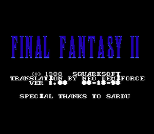 Final Fantasy II - Título