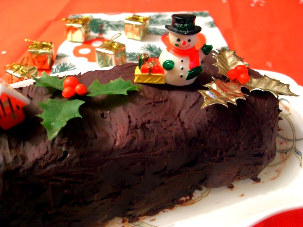 Ma Cuisine Vegetalienne Buche De Noel Chocolat Chataigne Vegan