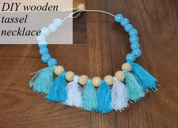 diy wooden tassel necklace