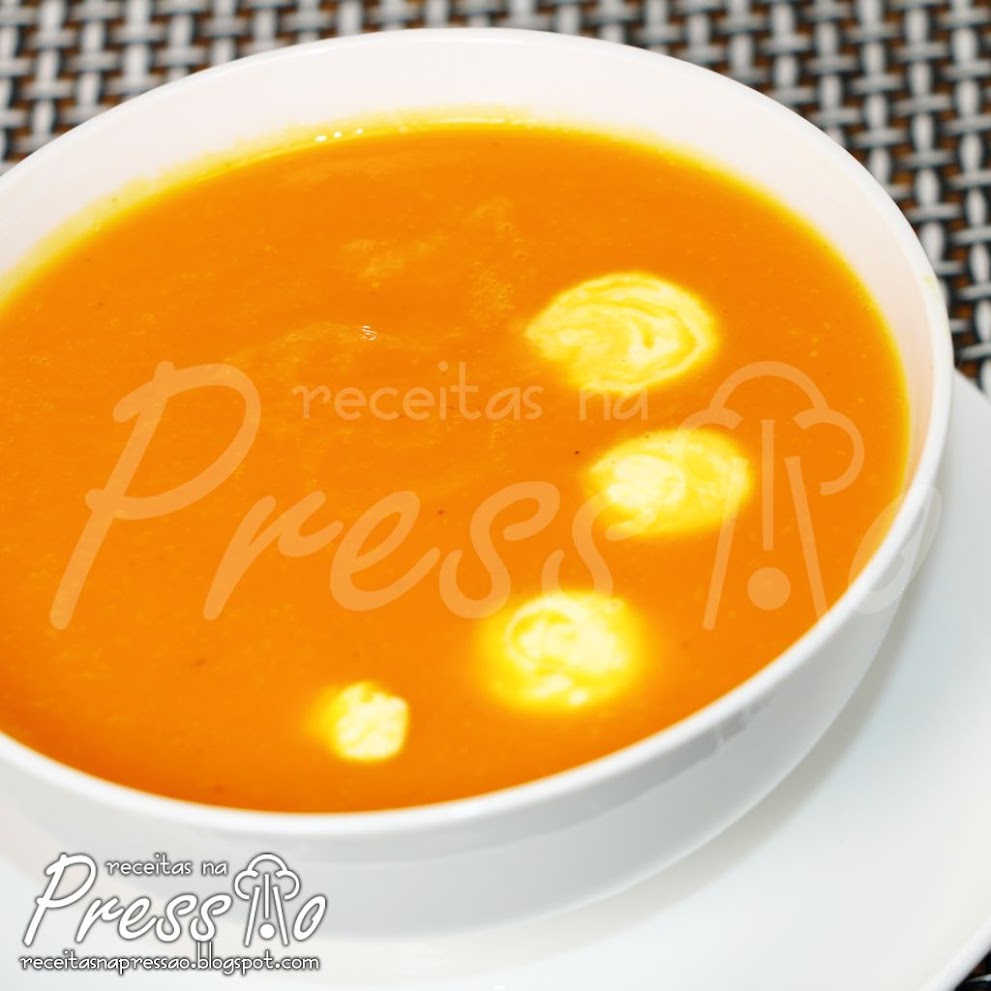 Sopa Creme de Cenoura na Pressão