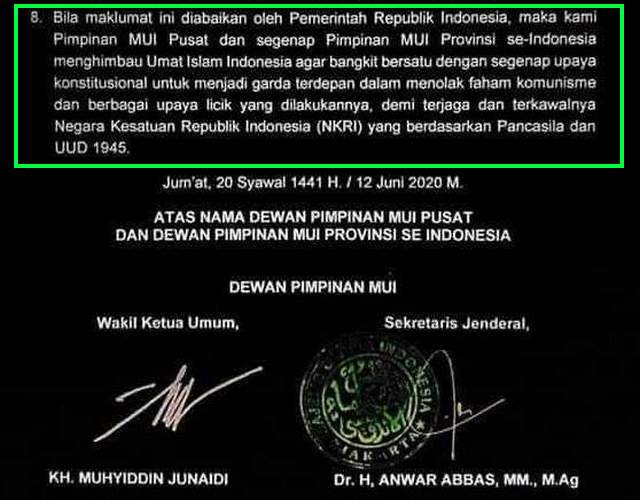 Surat MUI RUU HIP Beri Maklumat, MUI Ancam Penguasa!