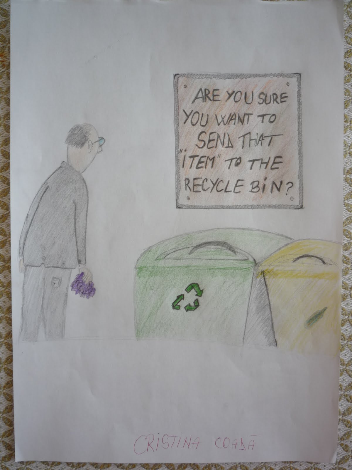 Respect-Reduce-Reuse-Recycle: Cristina's Drawing -on Waste Reduction
