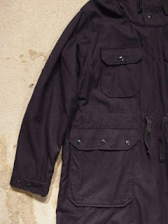 Engineered Garments "Over Parka in Dk.Navy Uniform Serge"