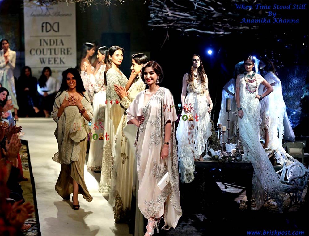 Sonam Kapoor and Anamika Khanna brought romance Sonam Kapoor turned showstopper to support designer Anamika Khanna's romantic collection When Time Stood Still at India Couture Week
