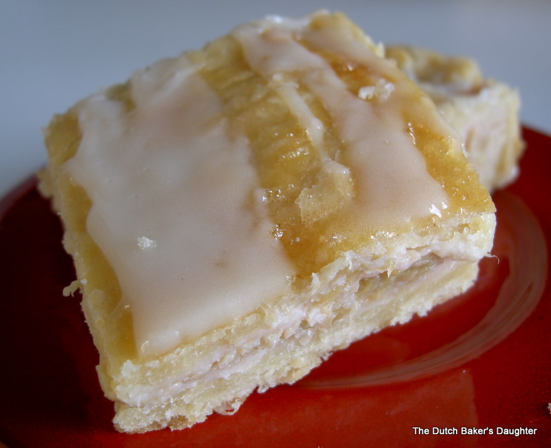 The Dutch Baker's Daughter Rhubarb Slices with Buttered Almond Glaze