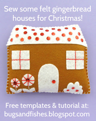 Christmas Crafting: Felt Gingerbread Houses Tutorial felt gingerbread houses tutorial