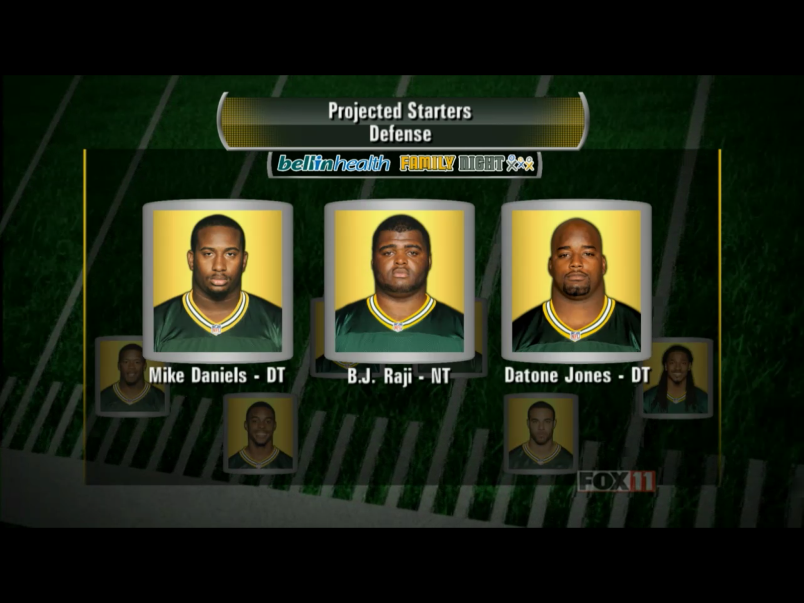 Green Bay Packers starting defensive line