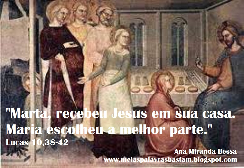 PALAVRA DE DEUS MARTA E MARIA LUCAS 10,3842 REFLEXÃO DIÁRIA PALAVRA DE DEUS MARTA E MARIA LUCAS 10,3842 REFLEXÃO DIÁRIA
