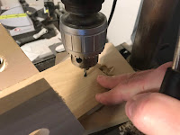 Drilling a 1/8 hole at the top of the back piece